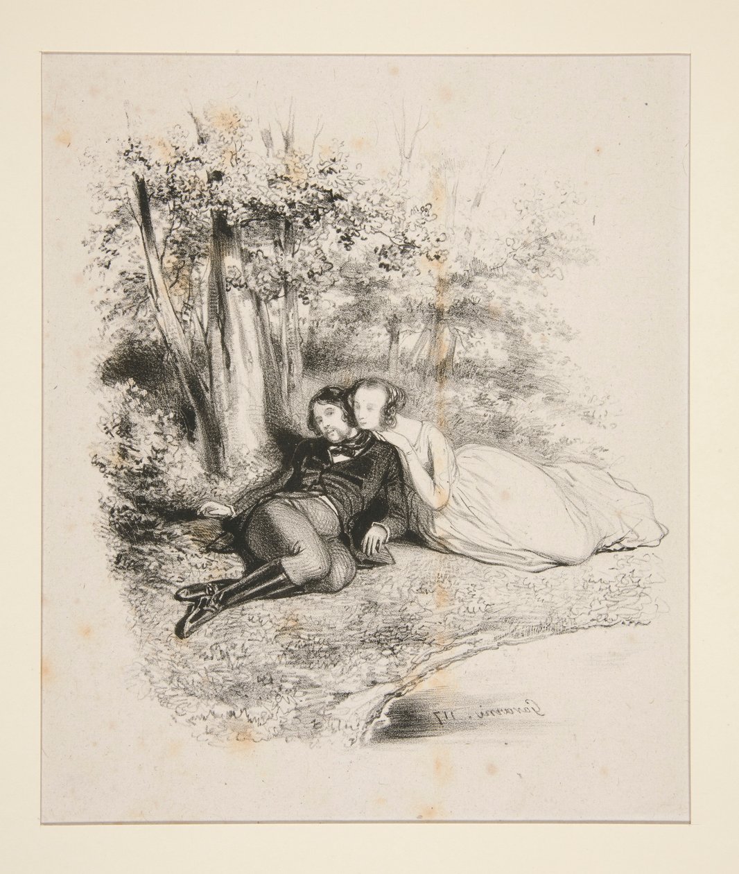 (W LESIE.) autorstwa Paul Gavarni