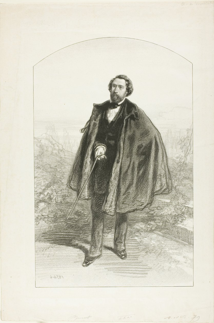 Alfred de Musset autorstwa Paul Gavarni