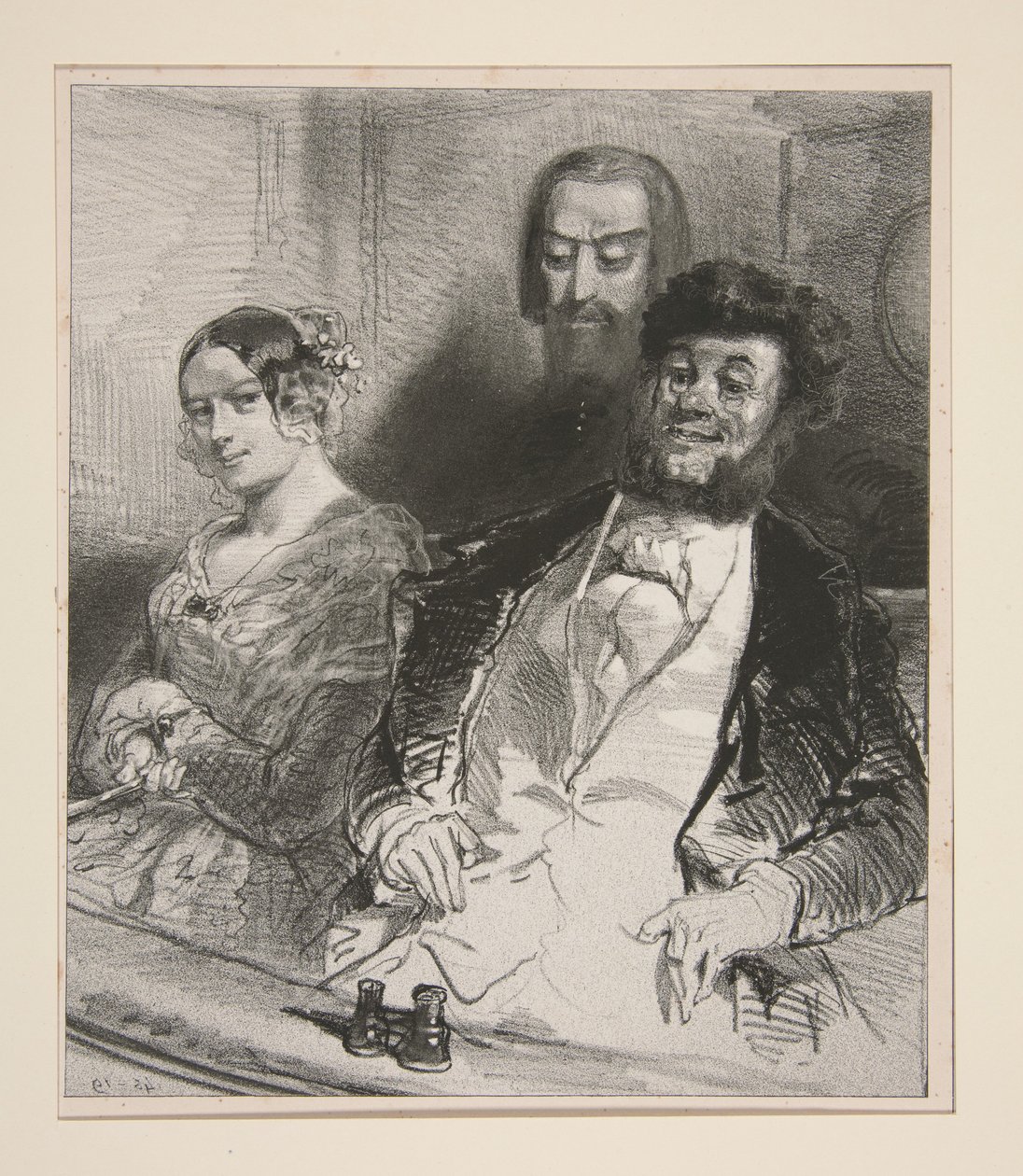 W Théâtre-Français... autorstwa Paul Gavarni