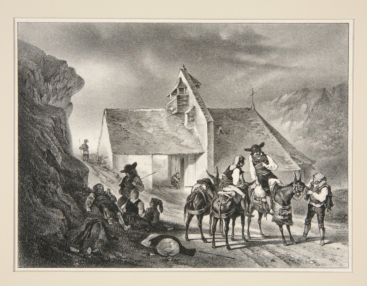 Kaplica w Pène-Taillade, dolina Aure autorstwa Paul Gavarni