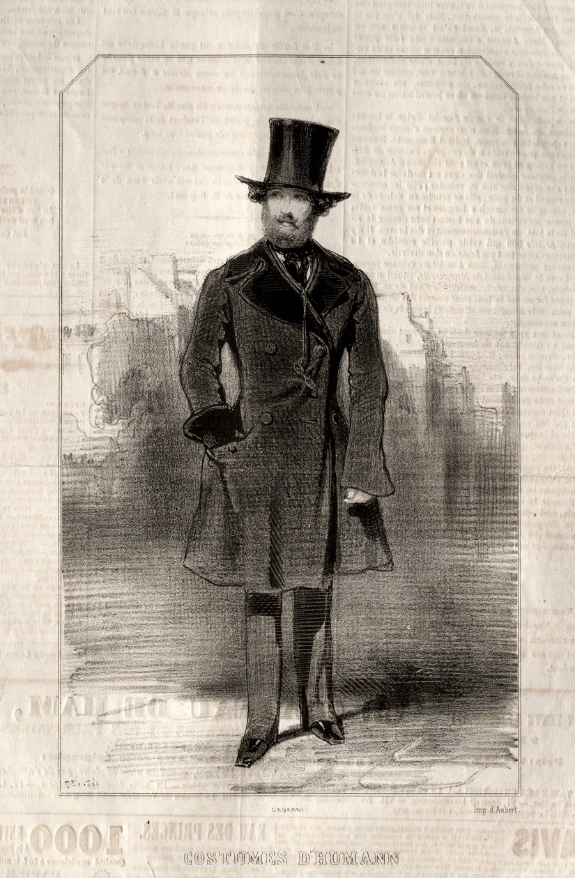 Kostiumy d Humann, 1843. autorstwa Paul Gavarni