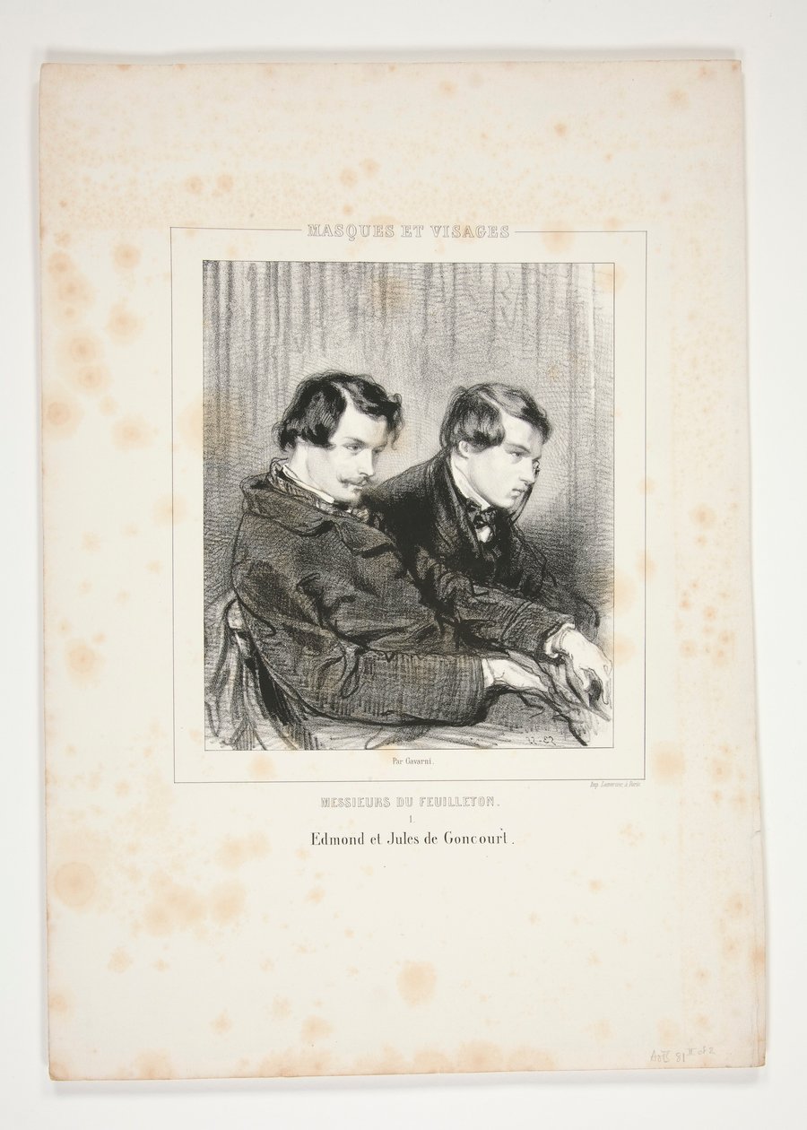 Edmond i Jules de Goncourt autorstwa Paul Gavarni