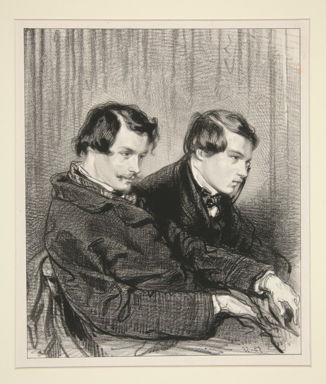Edmond i Jules de Goncourt autorstwa Paul Gavarni