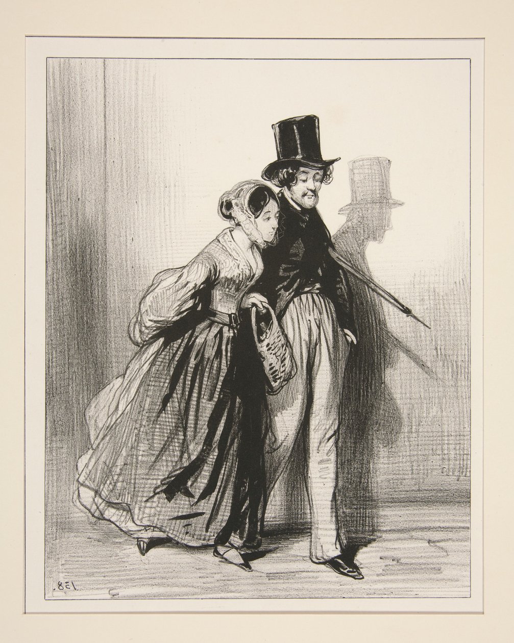 Eugène i jego córeczka. autorstwa Paul Gavarni