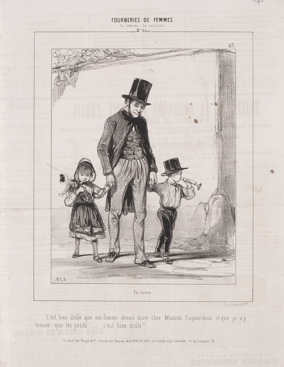 Oszustwa kobiet: w sprawach sentymentu, 1842. autorstwa Paul Gavarni