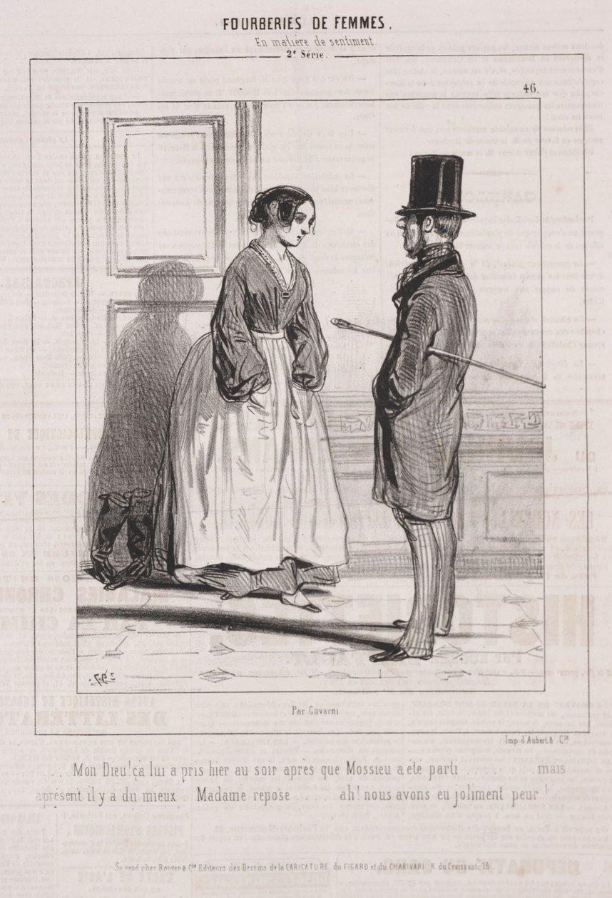 Oszustwa kobiet: w sprawach sentymentu, 1842. autorstwa Paul Gavarni