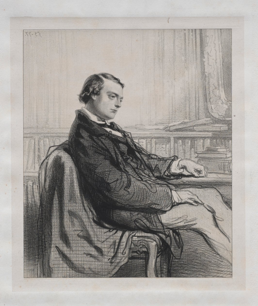 Panowie z prasy: Théodore de Banville, 1853. autorstwa Paul Gavarni