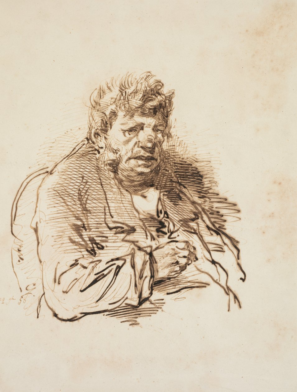 Głowa starego człowieka, 1858. autorstwa Paul Gavarni
