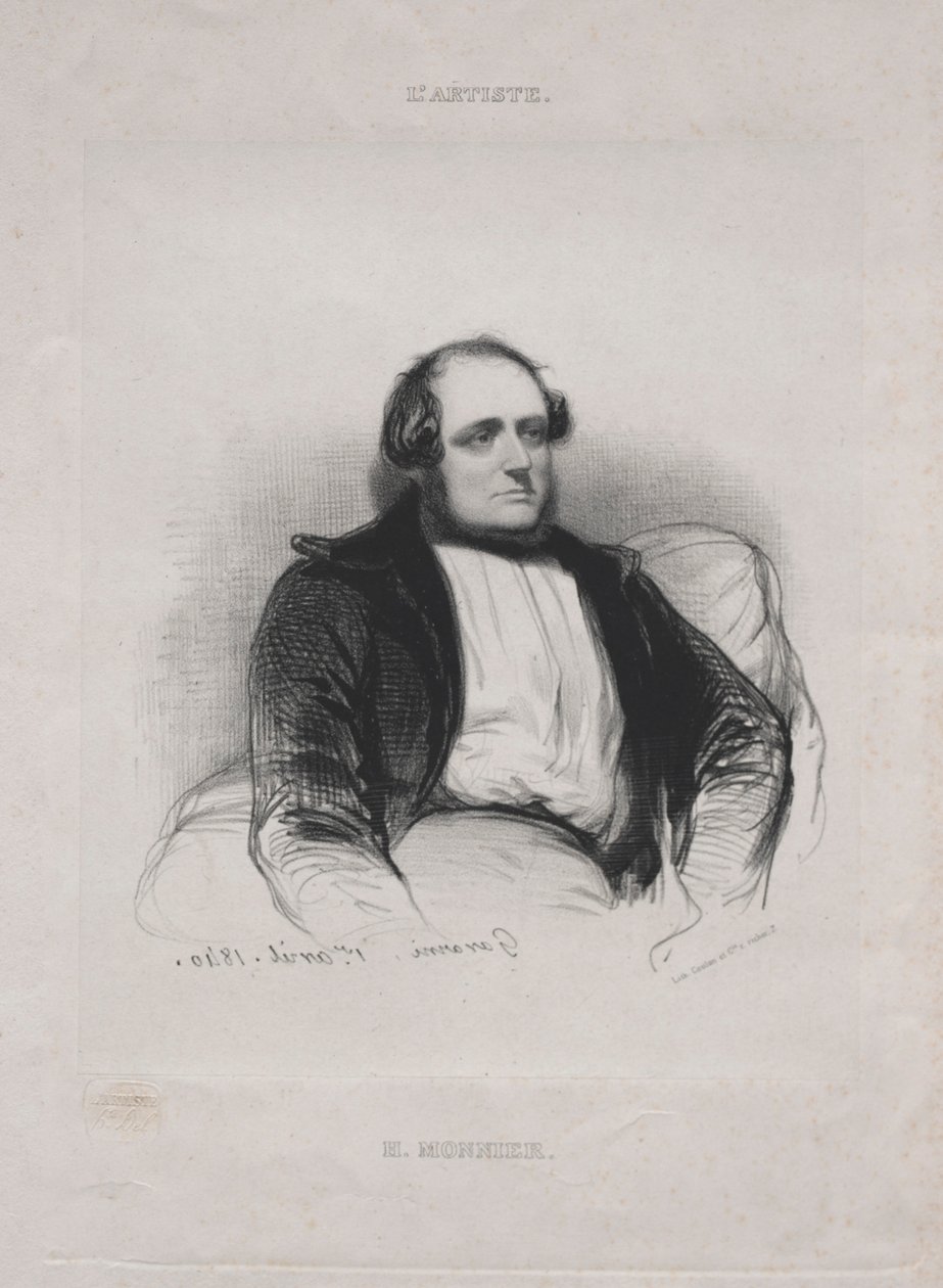 Henri Bonawentura Monnier, 1840. autorstwa Paul Gavarni