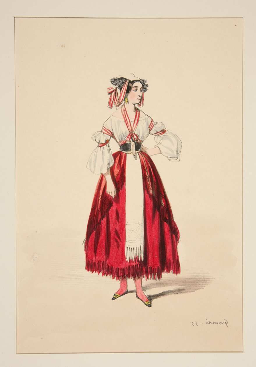 ITALIENISCHE. Wollkleid,... autorstwa Paul Gavarni