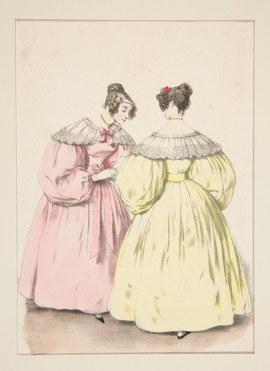 STYCZEŃ 1836 r. – Suknia z gazy w stylu księżniczki,... autorstwa Paul Gavarni