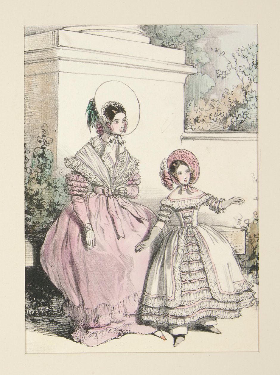 LIPIEC 1838. Szyfonowa sukienka z Surat. autorstwa Paul Gavarni
