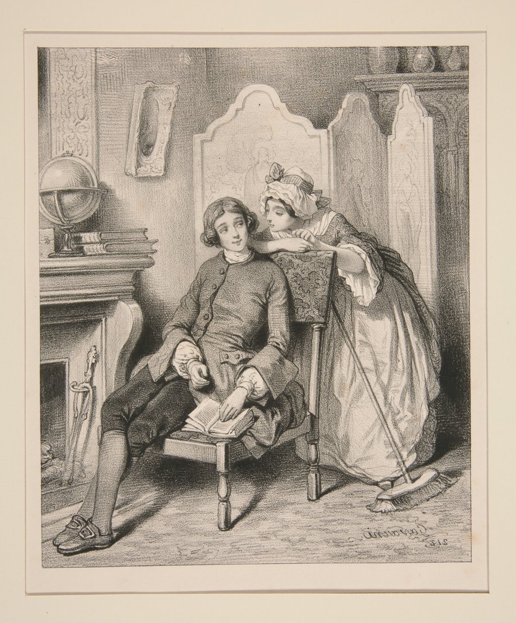 Jean-Jacques i panna Merceret autorstwa Paul Gavarni