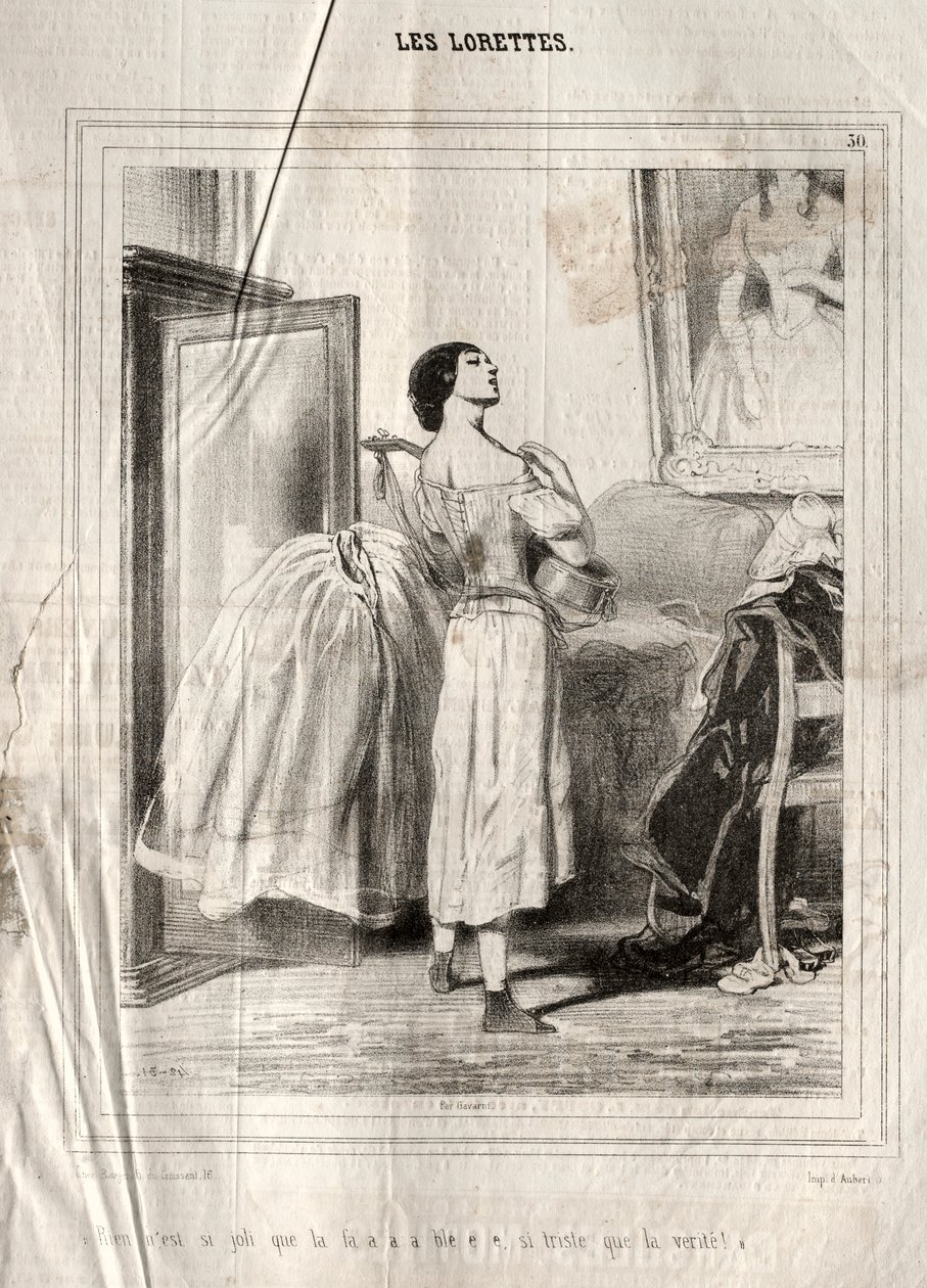 Lorette, 1842. autorstwa Paul Gavarni