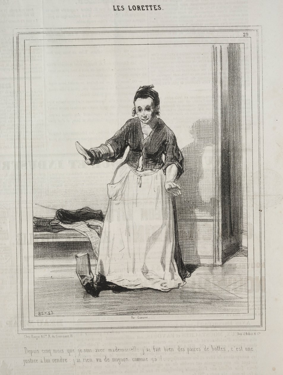Lorette, 1842. autorstwa Paul Gavarni