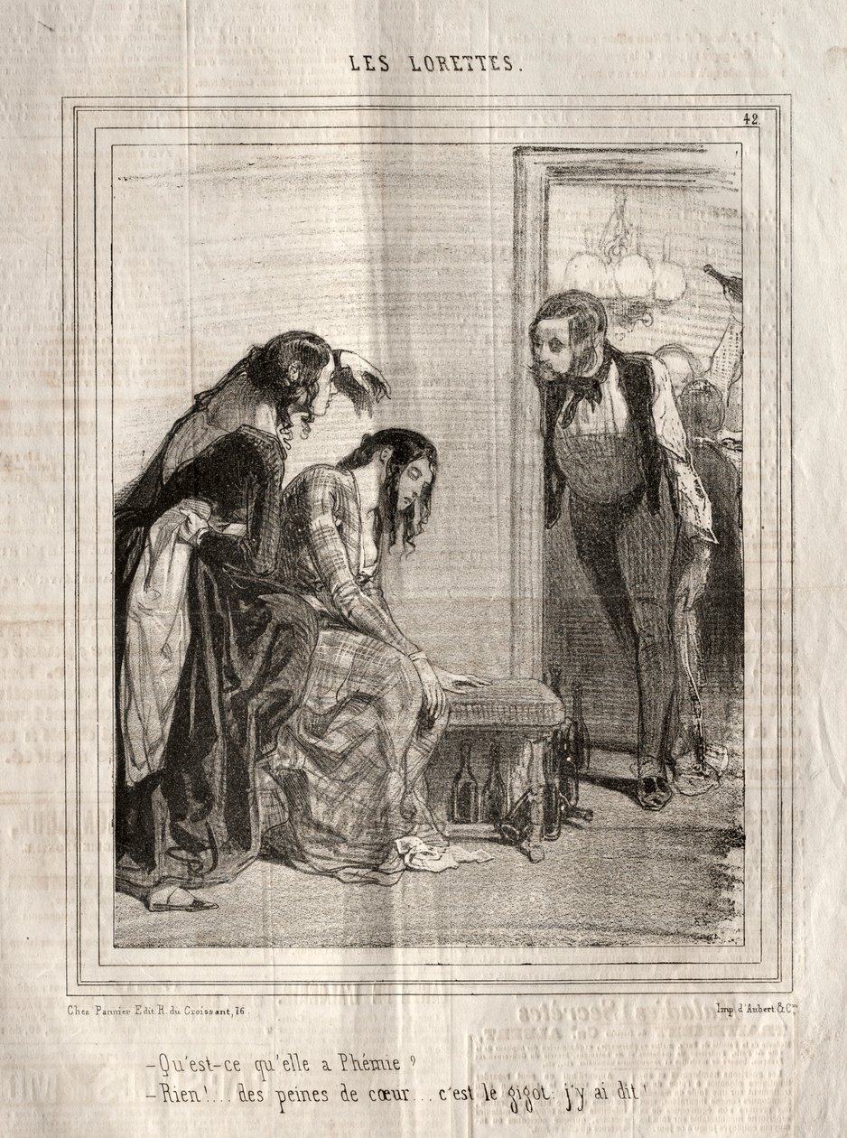 Lorette, 1842. autorstwa Paul Gavarni