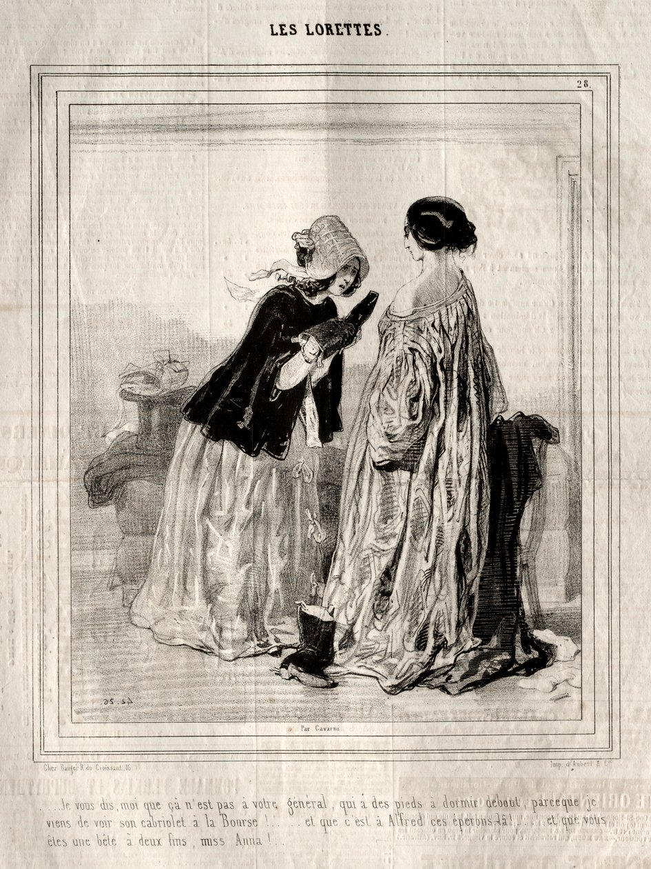 Lorette, 1842. autorstwa Paul Gavarni