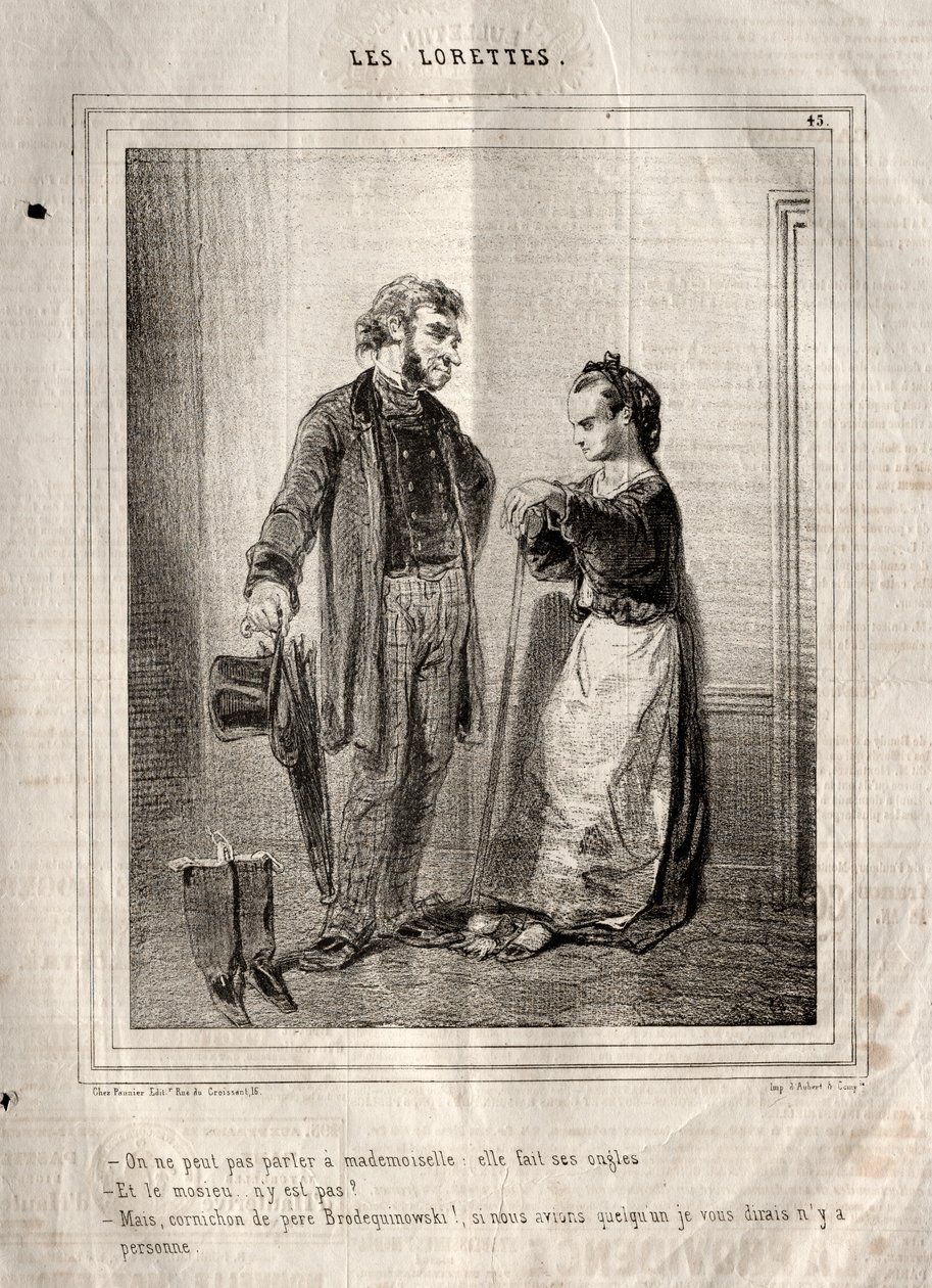 Lorette, 1842. autorstwa Paul Gavarni