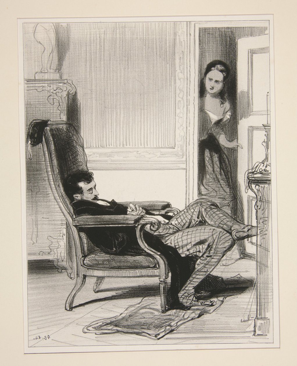 „Lorsque des voluptés on a tari la grappe...” autorstwa Paul Gavarni