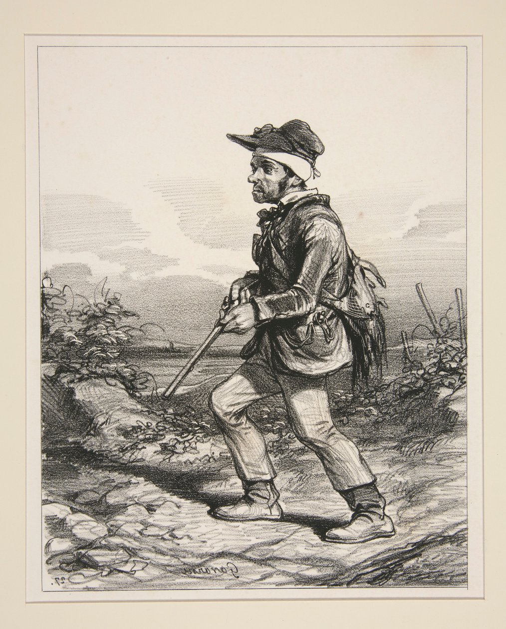Pan Gontard, / (z Clos-Gorju), / Duży właściciel, uprawniony do głosowania, / na polowaniu na l autorstwa Paul Gavarni
