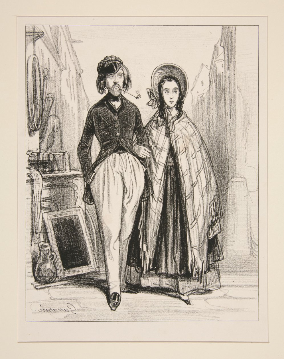 Monsieur i Madame Ernest... autorstwa Paul Gavarni