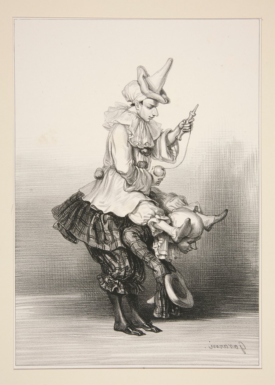 PAILLASSE I PIERROT autorstwa Paul Gavarni