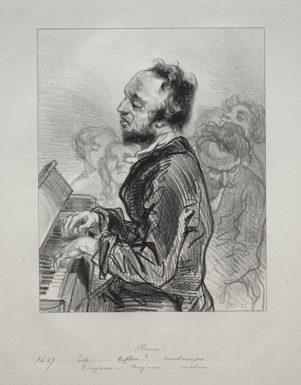 Fortepian, 1853. autorstwa Paul Gavarni
