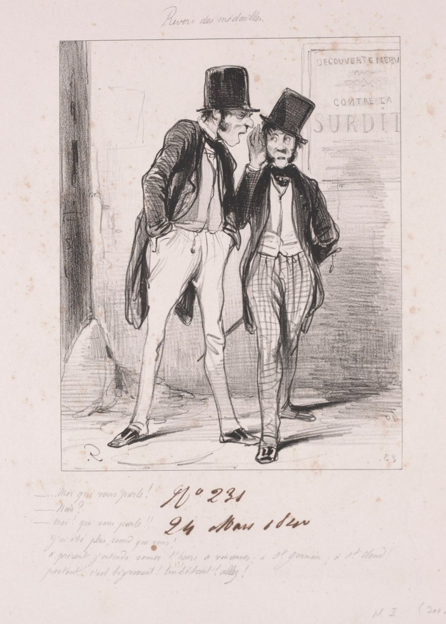 Rewers medalików: Ja, który do ciebie przemawiam, 1840. autorstwa Paul Gavarni