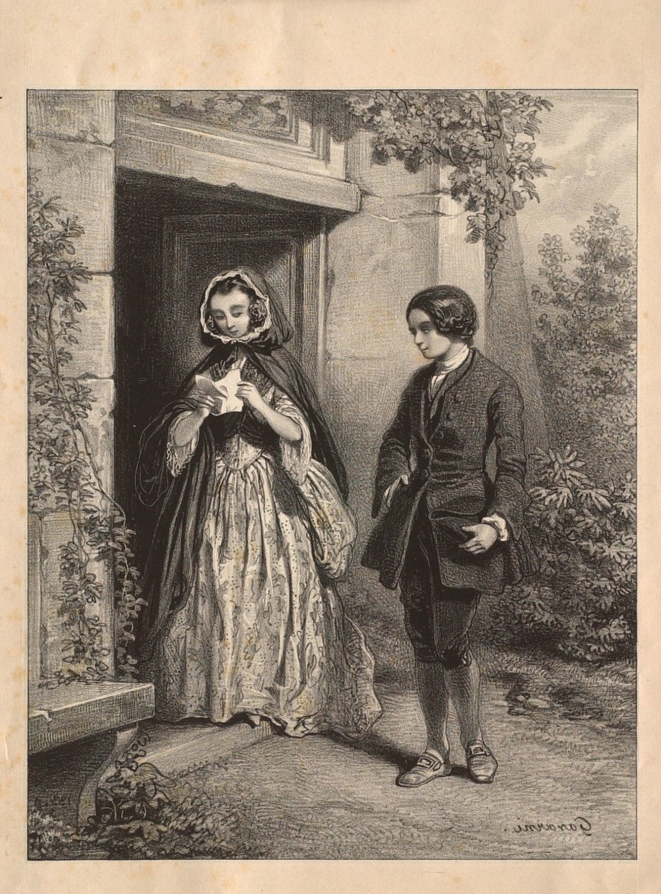 Rousseau i Madame de Warens autorstwa Paul Gavarni