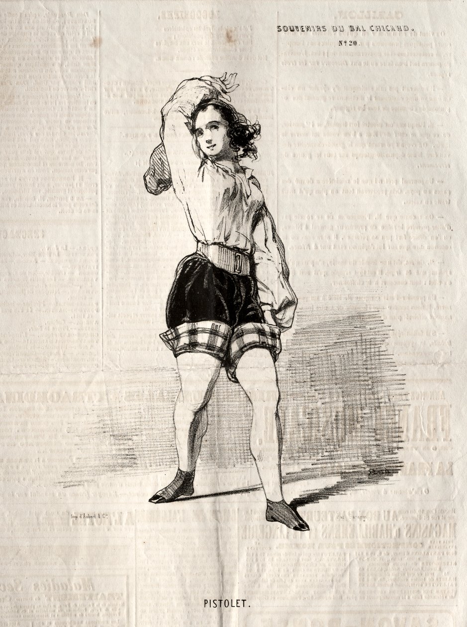 Wspomnienia Bal Chicard: Pistolet autorstwa Paul Gavarni