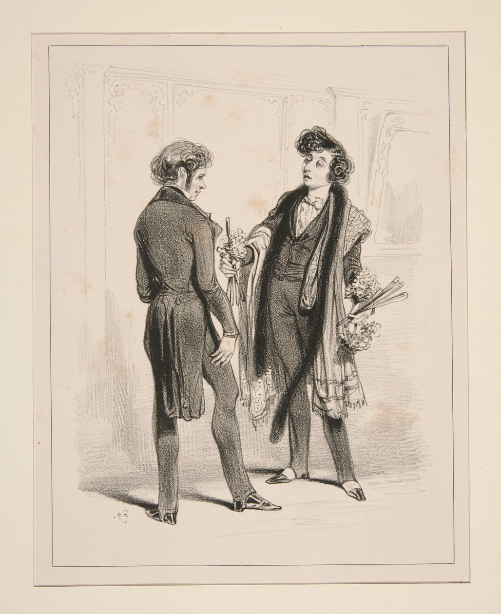 Teatr du Vaudeville. Le Plastron... autorstwa Paul Gavarni