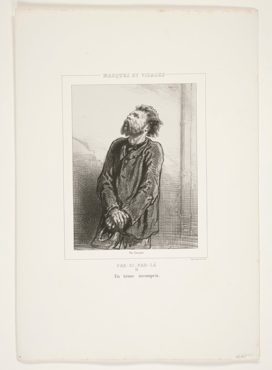 Niezrozumiany tenor. autorstwa Paul Gavarni