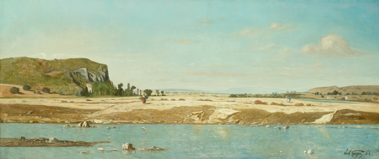 Brzegi rzeki Durance w Saint Paul, 1864. autorstwa Paul Guigou