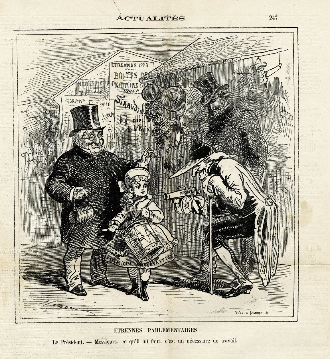 Ilustracja Hadola (1835-1875) w Le Charivari autorstwa Paul Hadol