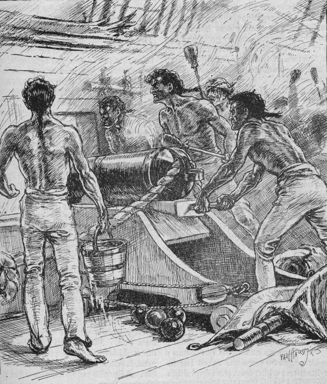 Królewscy suwerenni trzymali się swoich spluw i walczyli z nimi jak diabły, 1902 autorstwa Paul Hardy