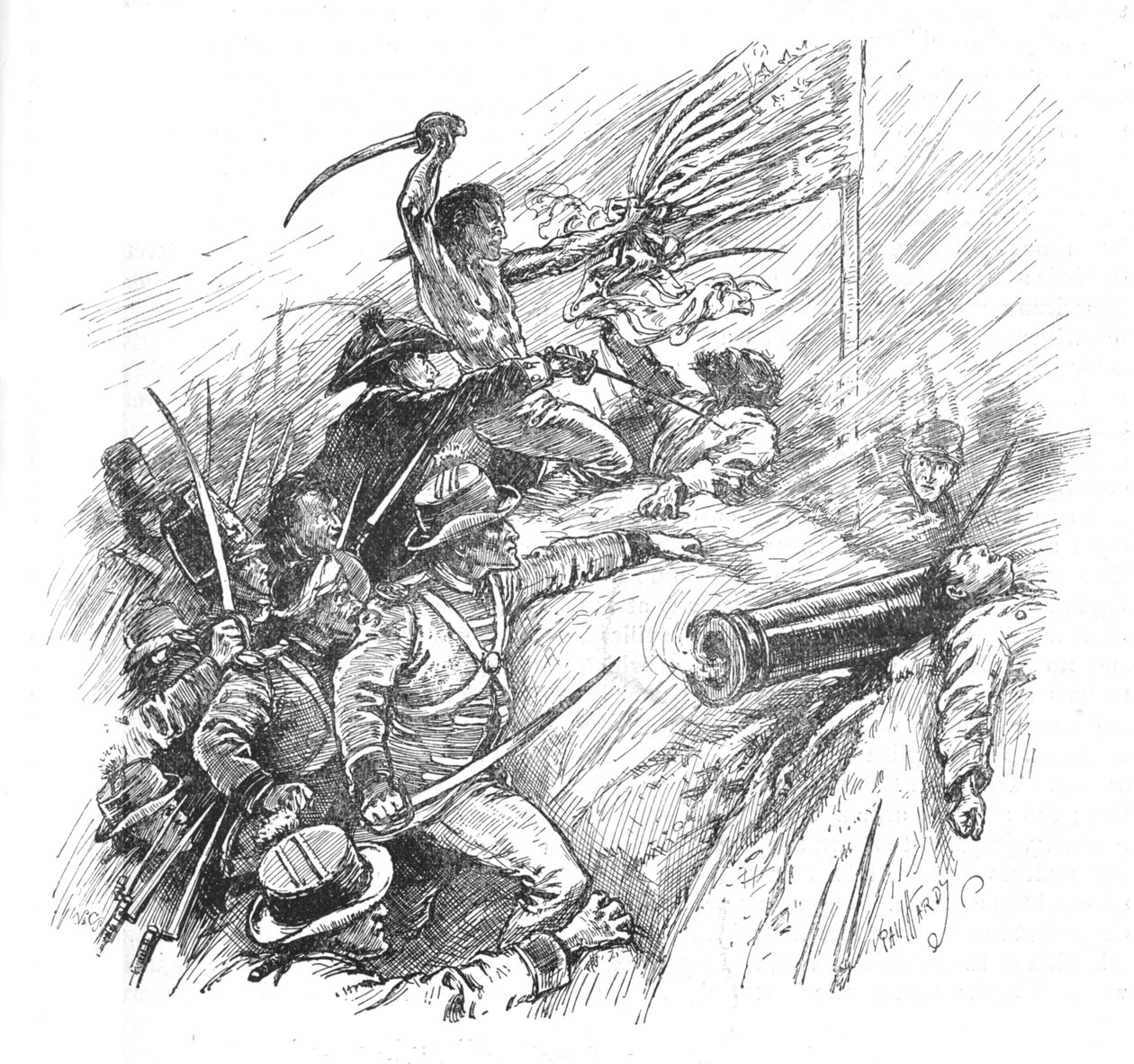 Starali się wspiąć na szaniec, 1902 autorstwa Paul Hardy