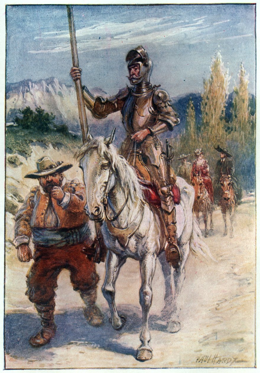 Jaki klejnot przedstawiła ci podczas twojego wyjazdu, ilustracja z „Przygód Don Kichota”, wydanej przez G. Bell und Sons, Ltd., 1911 autorstwa Paul Hardy