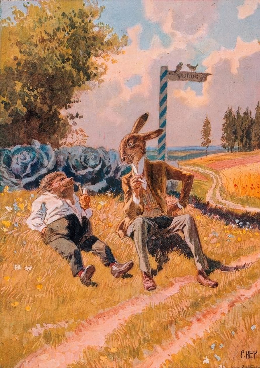 Zając i jeż autorstwa Paul Hey