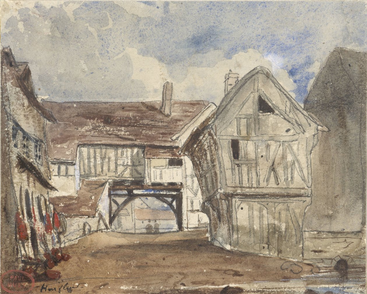 Twarz w Honfleur autorstwa Paul Huet