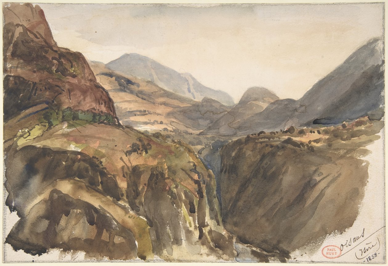 Widok gór w Oisans (Isère) autorstwa Paul Huet