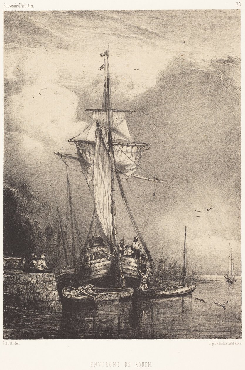 W pobliżu Rouen (okolice Rouen) autorstwa Paul Huet