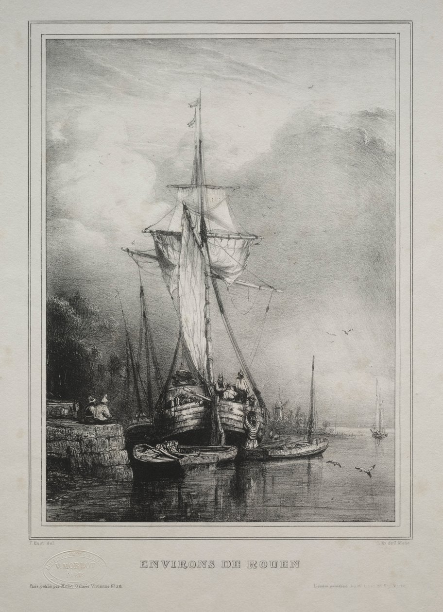 Six Marines: Okolice Rouen, Francja, 1832. autorstwa Paul Huet