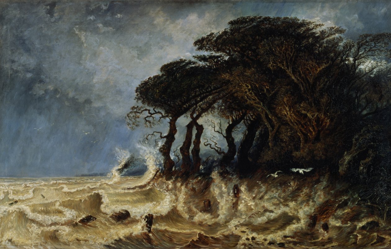 Wiosenny przypływ w pobliżu Honfleur, ok. 1861 autorstwa Paul Huet