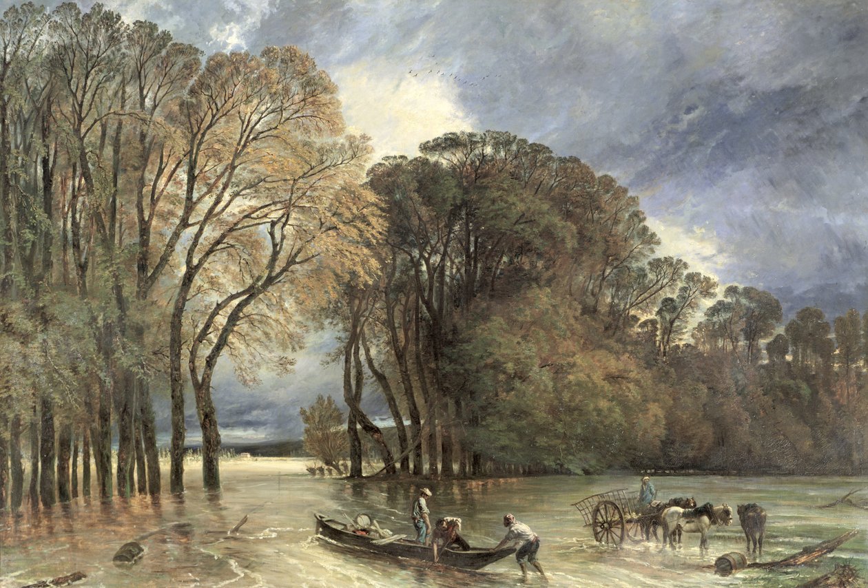 Potop w Saint-Cloud, 1855 autorstwa Paul Huet