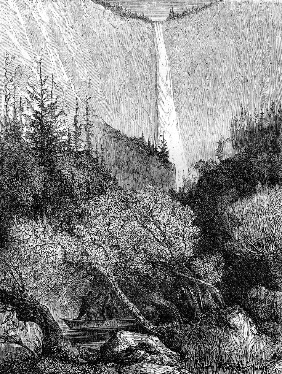 Wodospad, Park Narodowy Yosemite, Kalifornia, XIX wiek. autorstwa Paul Huet