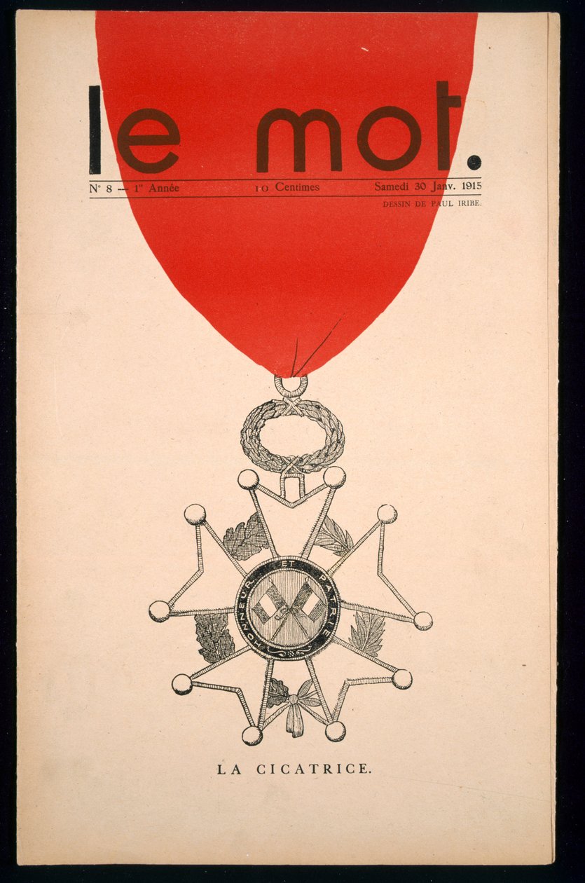 La cicatrice, okładka „Le Mot”, sobota 30 stycznia 1915 autorstwa Paul Iribe