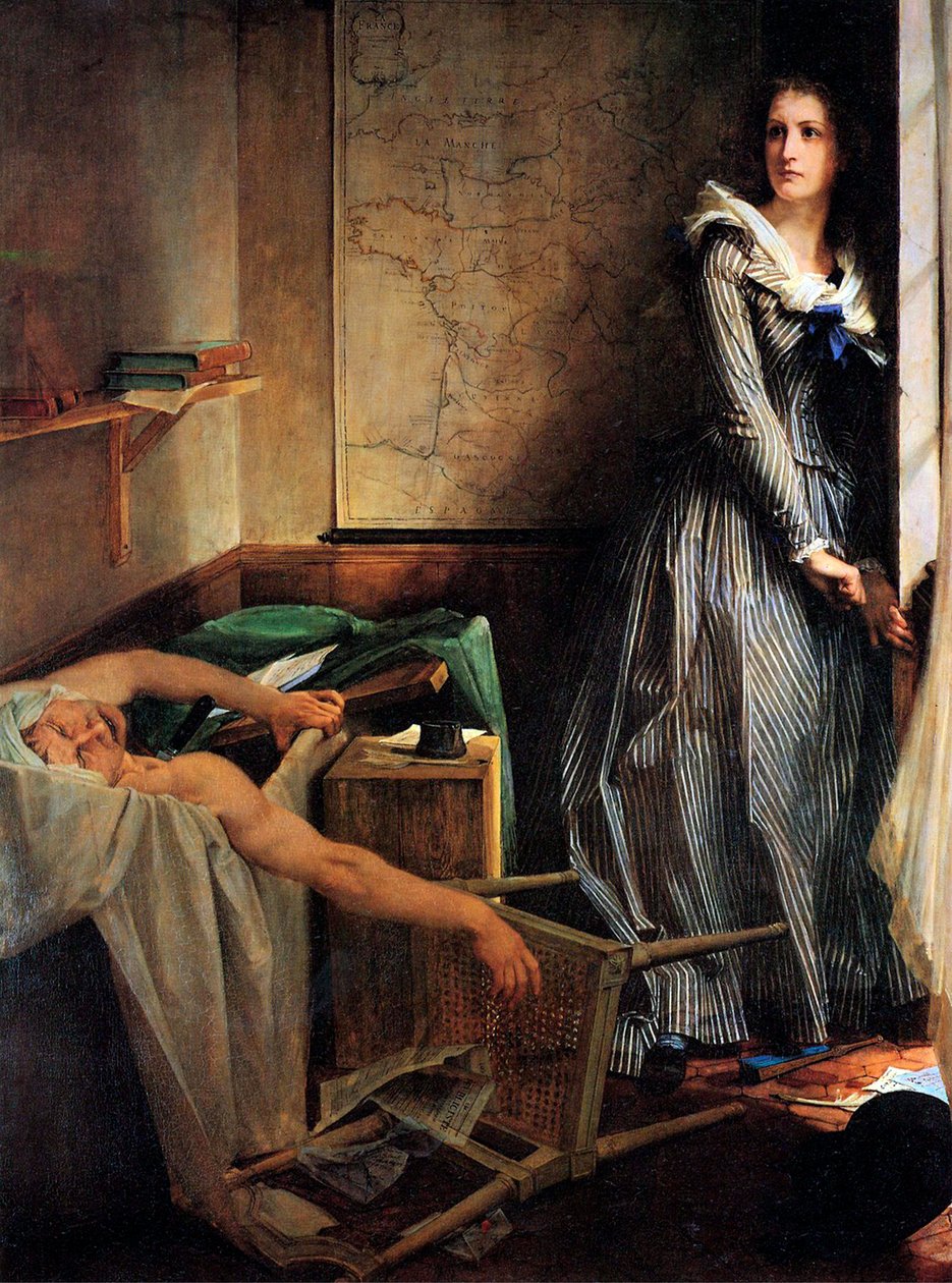 Charlotte Corday po morderstwie Marata, 1861. autorstwa Paul Jacques Aimé Baudry