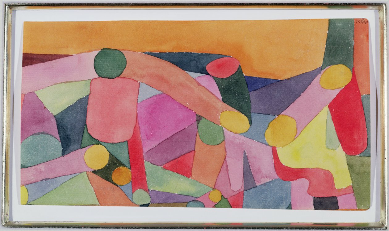 (Bez tytułu) Kompozycja kolorystyczna, ok. 1914 r. (akwarela i ołówek na papierze) autorstwa Paul Klee