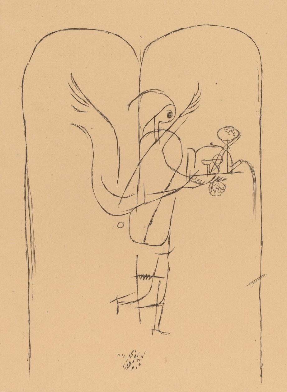 Geniusz podaje małe śniadanie Geniusz podaje małe śniadanie, 1920. autorstwa Paul Klee
