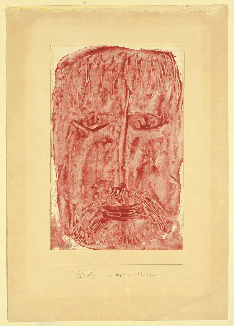 Człowiek smutku; Człowiek bólu autorstwa Paul Klee